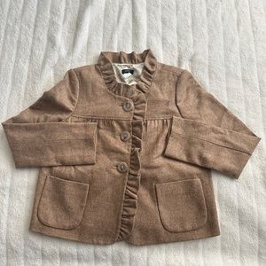 JCrew wool button down cardigan tan size 2